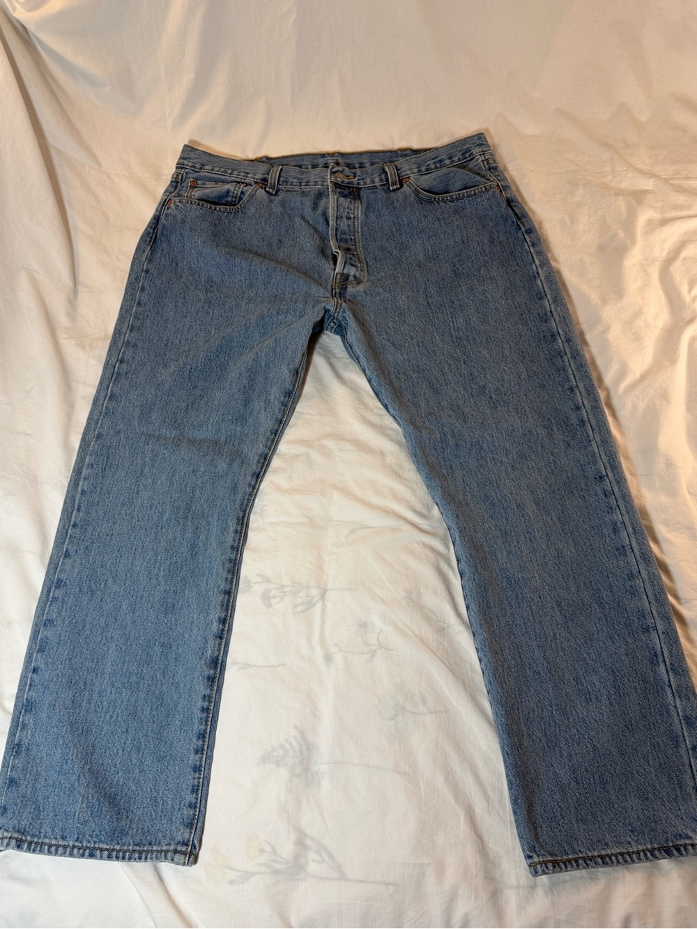 Levi's Men's Straight-Leg Button Fly Denim Jeans - Medium Blue